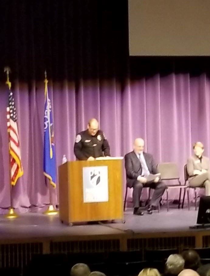 Chief Anhalt speaking at Ceremony