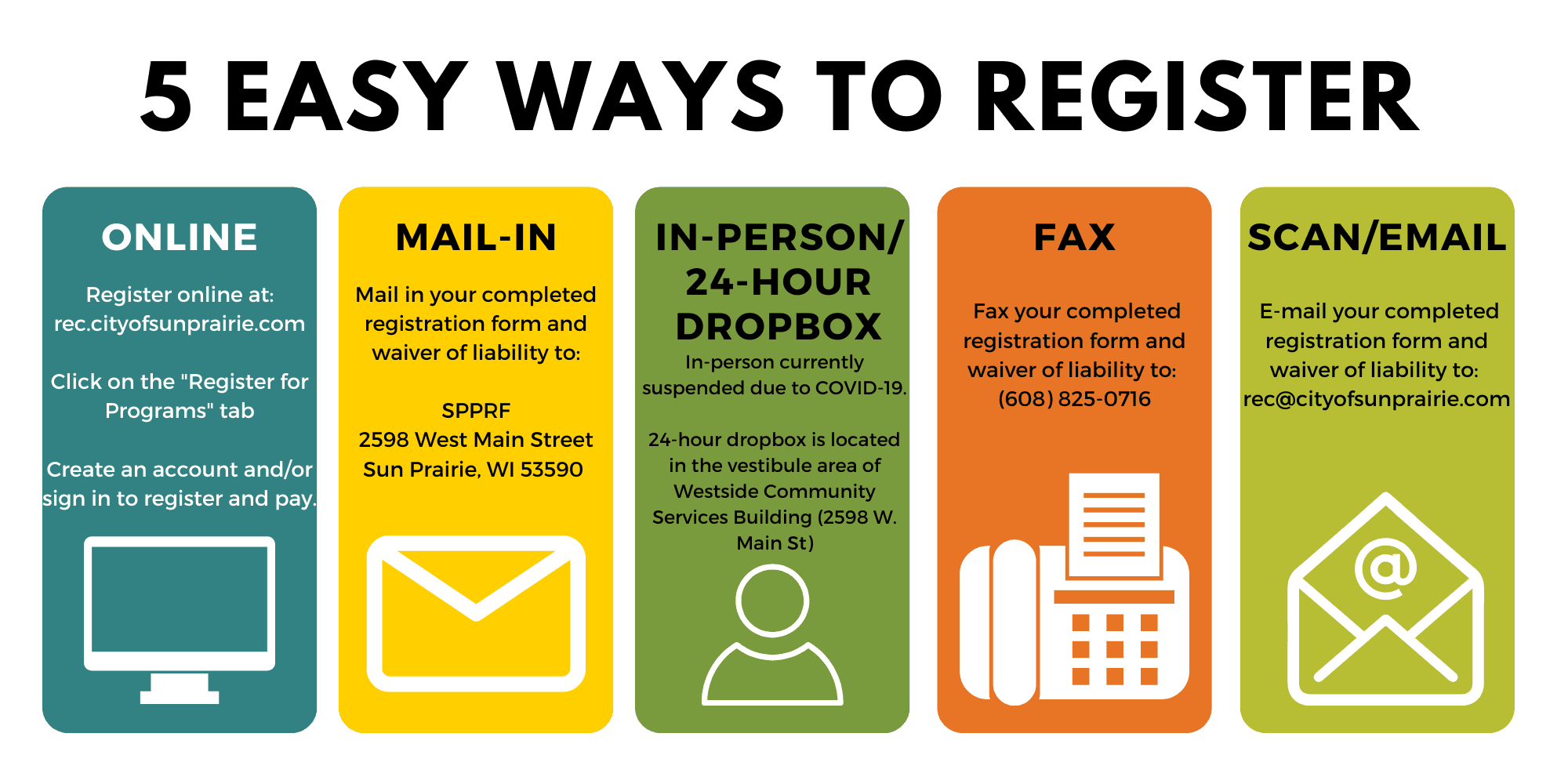 5 Easy ways to register