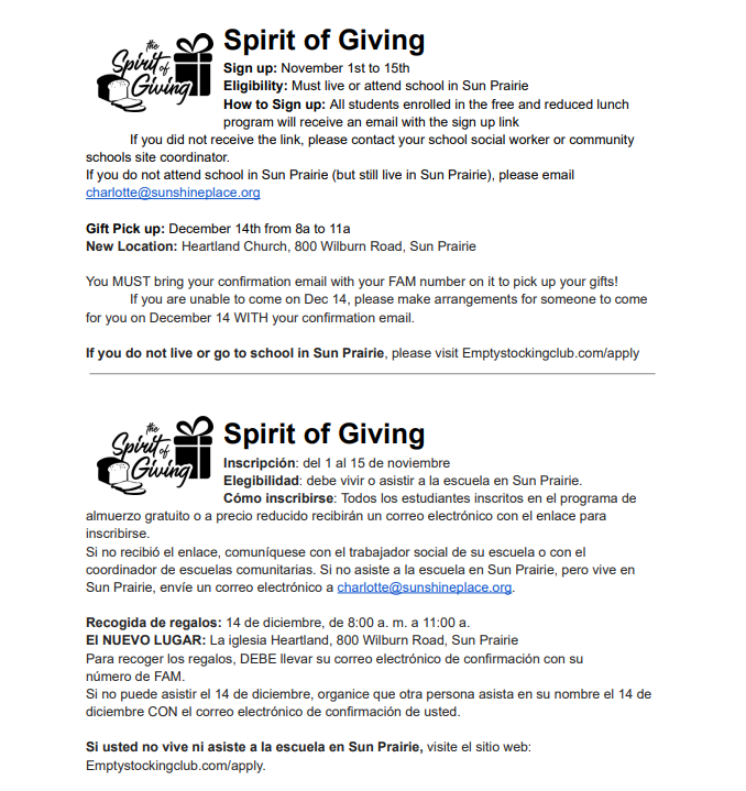 spirit of giving