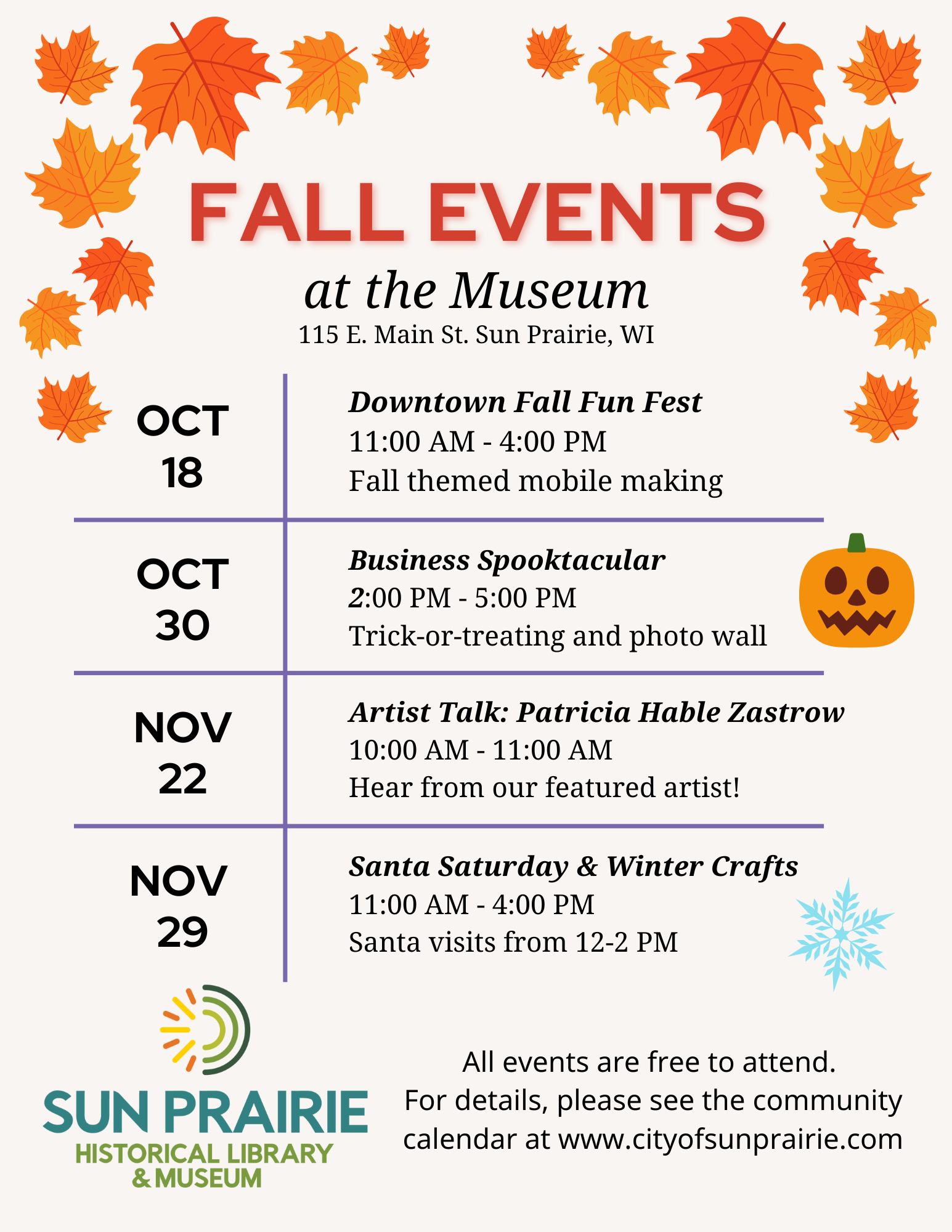 2025 Fall Events